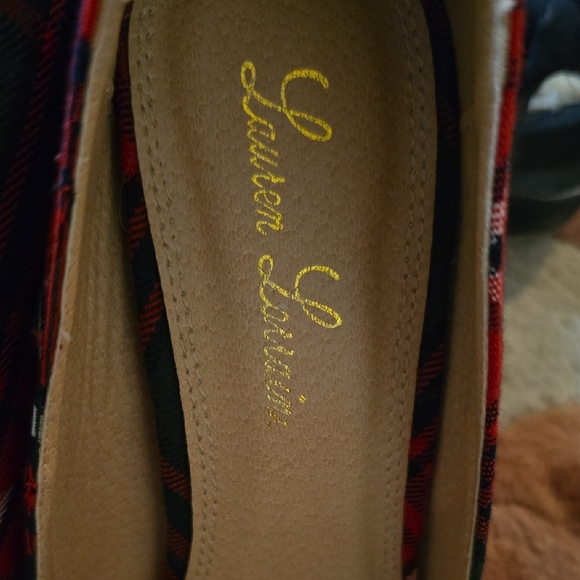 Lauren Lorraine Plaid Heels with Crystal Accents - Picture 4 of 5